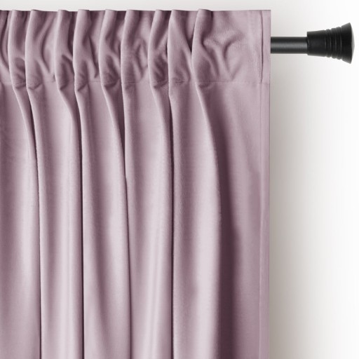 Draperie roz-deschis dimout (semi-opacă) din catifea 140x270 cm Pleat – Restilo