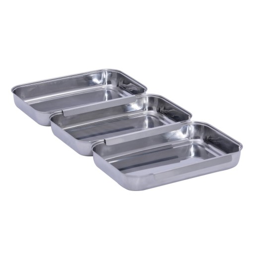 Set pentru șnițele argintiu din oțel inoxidabil – Maximex