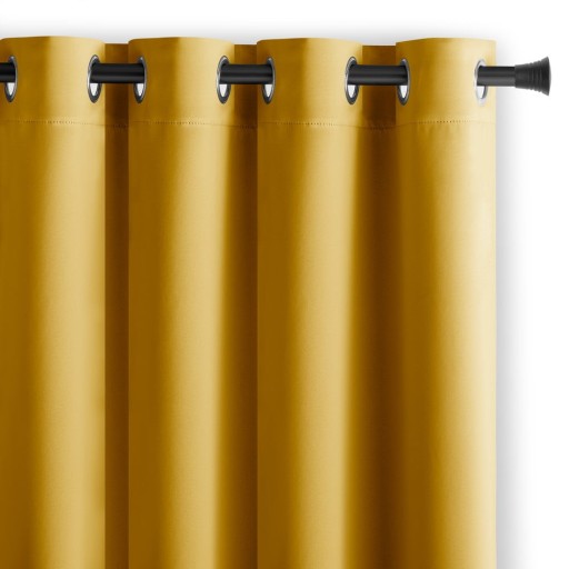 Draperie galbenă blackout 140x270 cm Eyelets – Restilo