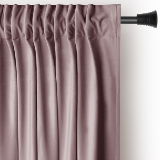 Draperie maro deschis dimout (semi-opacă) din catifea 140x270 cm Pleat – Restilo