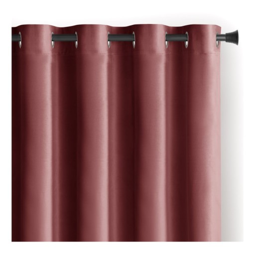 Draperie roz dimout (semi-opacă) din catifea 140x270 cm Eyelets – Restilo