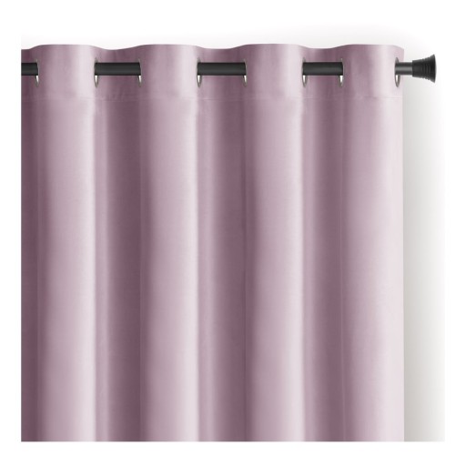 Draperie roz-deschis dimout (semi-opacă) din catifea 140x245 cm Eyelets – Restilo