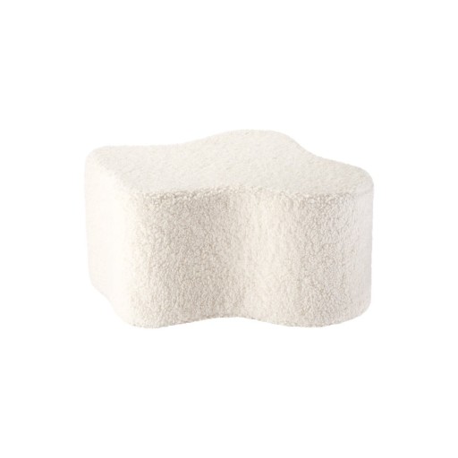 Puf de copii crem cu tapițerie din țesătură bouclé Cloud – Wigiwama