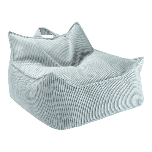 Fotoliu puf pentru copii verde mentă cu tapițerie din catifea reiată Chair – Wigiwama