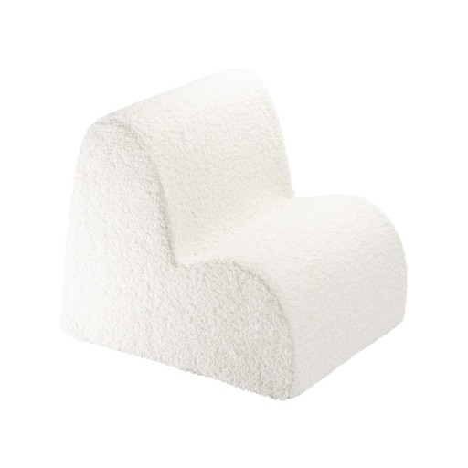 Fotoliu de copii crem cu tapițerie din țesătură bouclé Cloud – Wigiwama