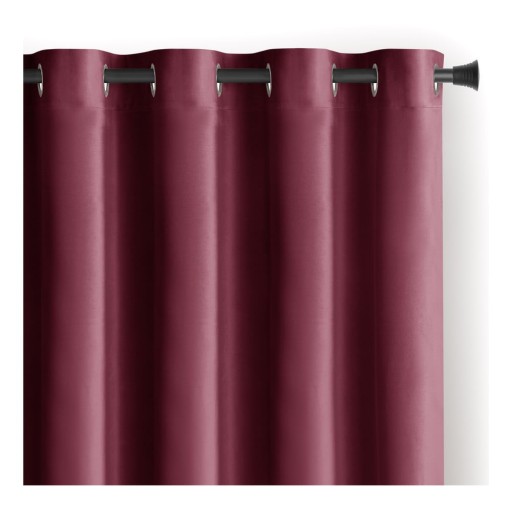 Draperie burgundy/roz dimout (semi-opacă) din catifea 140x270 cm Eyelets – Restilo