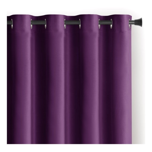Draperie mov dimout (semi-opacă) din catifea 140x270 cm Eyelets – Restilo