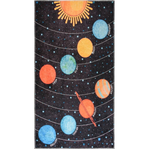 Covor de joacă pentru copii lavabil 100x160 cm Solar System – Vitaus