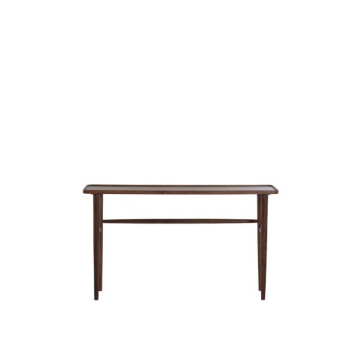 Masă consolă maro din lemn masiv de acacia 30x140 cm Qiano – Light & Living