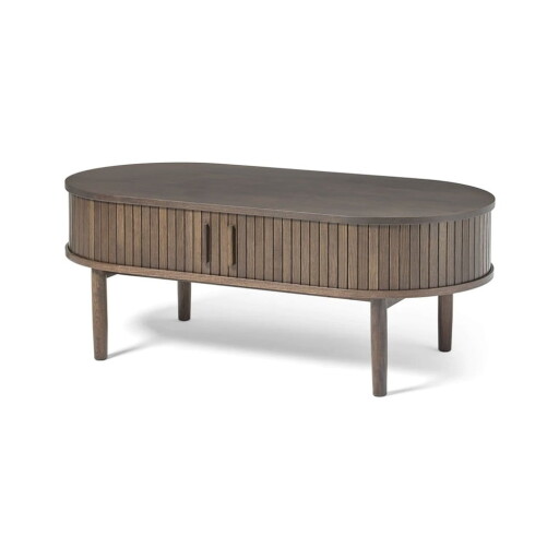 Măsuță de cafea în culoare naturală închisă cu aspect de lemn de stejar 60x120 cm Meta – Unique Furniture
