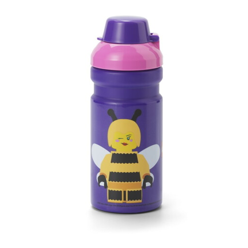 Sticlă pentru copii mov 390 ml Bee – LEGO®
