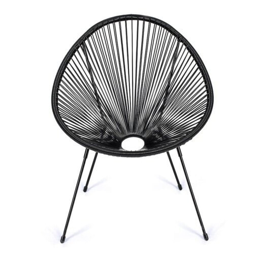 Fotoliu de grădină negru din metal/din plastic Avocado Comfort – Bonami Selection