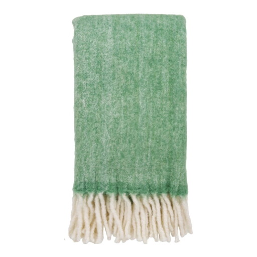 Pătură verde din amestesc de lână 130x170 cm Carmel – House Nordic