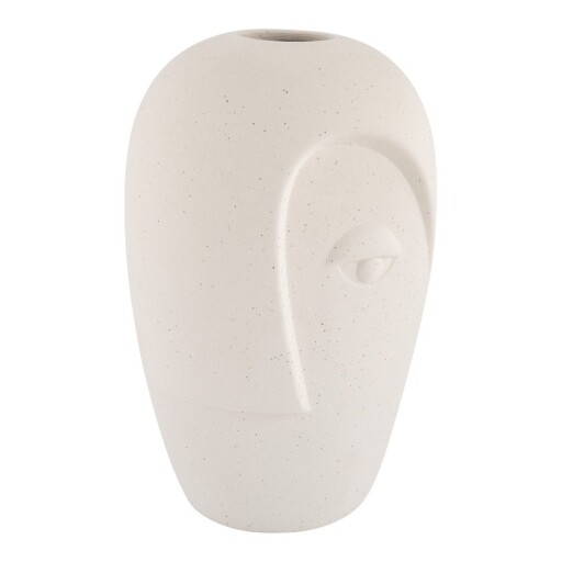 Vază crem din ceramică (înălțime 19,5 cm) Face – House Nordic