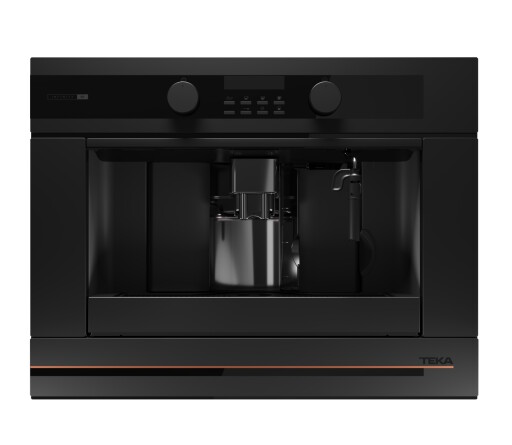 Espressor automat incorporabil Teka CLC 85-G1 GM BM  cafea macinata  30 programe  rasnita 13 trepte  decalcifiere  design Infinity G1  negru mat cu detalii cupru