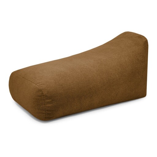 Fotoliu bean bag maro cu tapițerie din țesătură bouclé Snug Long 140 – SLOWDOWN