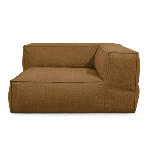 Fotoliu bean bag maro cu tapițerie din țesătură bouclé Mass Corner 150 Right – SLOWDOWN