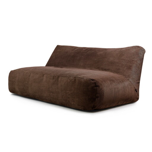 Fotoliu bean bag maro închis cu tapițerie din catifea reiată Sofa Tube 190 – SLOWDOWN