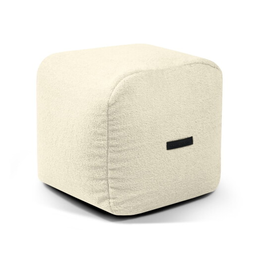 Fotoliu bean bag crem cu tapițerie din țesătură bouclé Plus 50 Lounge – SLOWDOWN