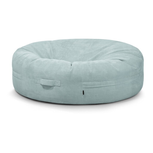 Fotoliu bean bag verde mentă cu tapițerie din catifea reiată Roll 190 – SLOWDOWN