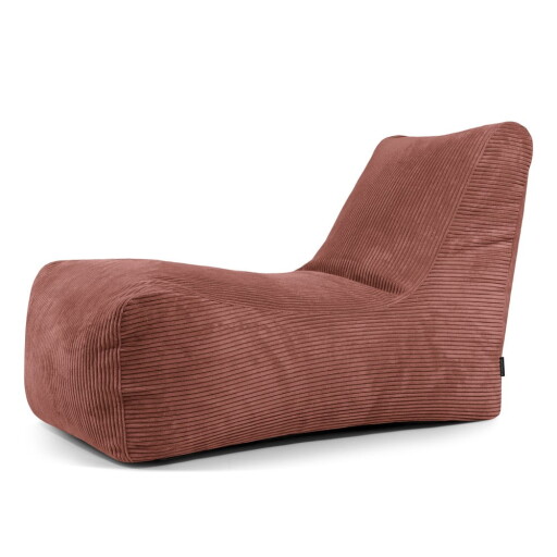 Fotoliu bean bag cărămiziu cu tapițerie din catifea reiată Lounge – SLOWDOWN