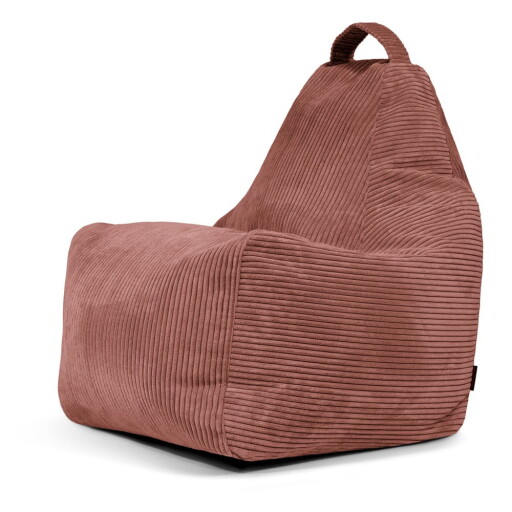 Fotoliu bean bag cărămiziu cu tapițerie din catifea reiată Play Amuse – SLOWDOWN