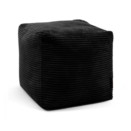 Fotoliu bean bag negru cu tapițerie din catifea reiată Up! MooG – SLOWDOWN