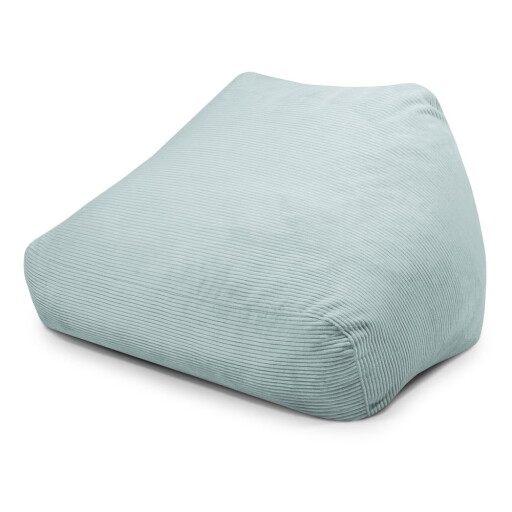 Fotoliu bean bag verde mentă cu tapițerie din catifea reiată Sofa Snug – SLOWDOWN