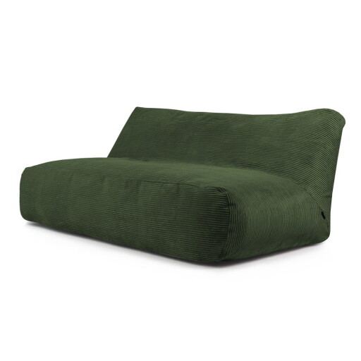 Fotoliu bean bag verde cu tapițerie din catifea reiată Sofa Tube 190 – SLOWDOWN