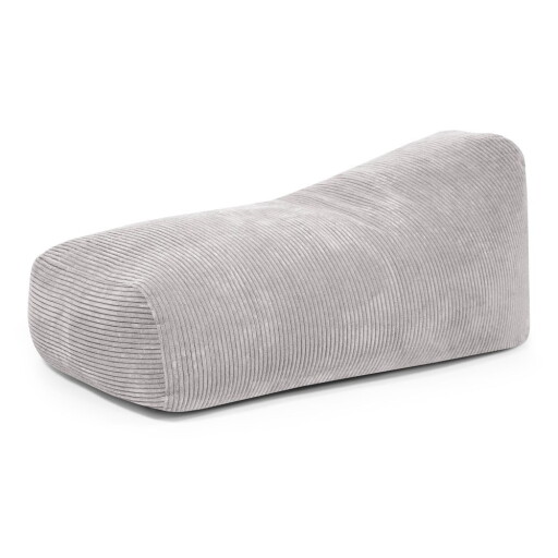 Fotoliu bean bag gri deschis cu tapițerie din catifea reiată Snug 130 – SLOWDOWN