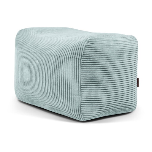 Fotoliu bean bag verde mentă cu tapițerie din catifea reiată Plus 70 Lounge – SLOWDOWN