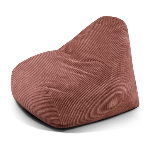 Fotoliu bean bag cărămiziu cu tapițerie din catifea reiată Snug 100 – SLOWDOWN