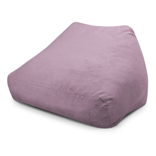 Fotoliu bean bag mov cu tapițerie din catifea reiată Sofa Snug – SLOWDOWN