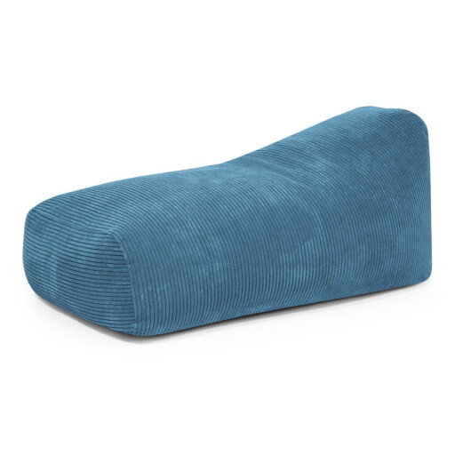 Fotoliu bean bag albastru cu tapițerie din catifea reiată Snug 130 – SLOWDOWN