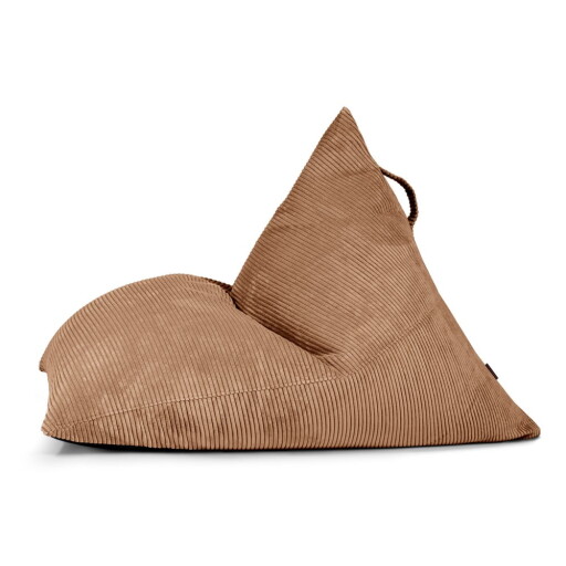 Fotoliu bean bag maro cu tapițerie din catifea reiată Razz – SLOWDOWN