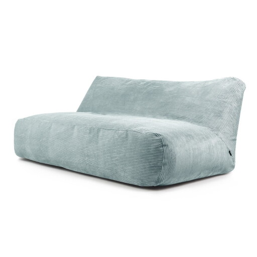 Fotoliu bean bag verde mentă cu tapițerie din catifea reiată Sofa Tube 190 – SLOWDOWN