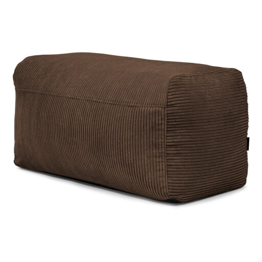 Fotoliu bean bag maro închis cu tapițerie din catifea reiată Plus 100 Lounge – SLOWDOWN
