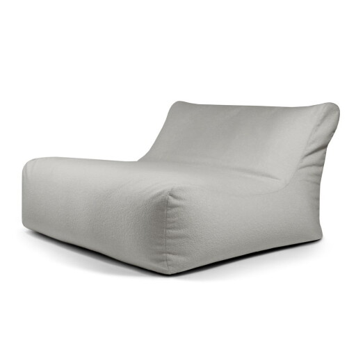 Fotoliu bean bag gri deschis cu tapițerie din țesătură bouclé Sofa Lounge – SLOWDOWN