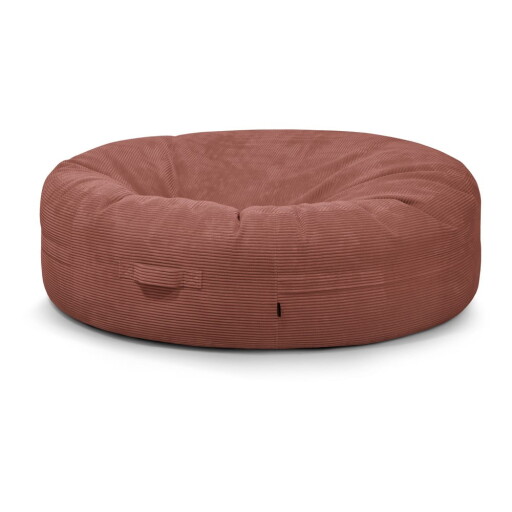 Fotoliu bean bag cărămiziu cu tapițerie din catifea reiată Roll 190 – SLOWDOWN