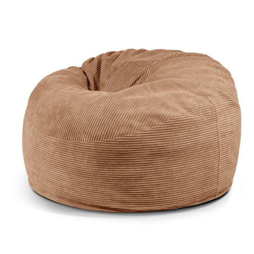 Fotoliu bean bag maro cu tapițerie din catifea reiată Om 110 – SLOWDOWN
