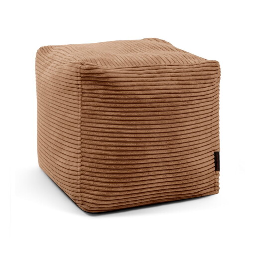 Fotoliu bean bag maro cu tapițerie din catifea reiată Up! MooG – SLOWDOWN