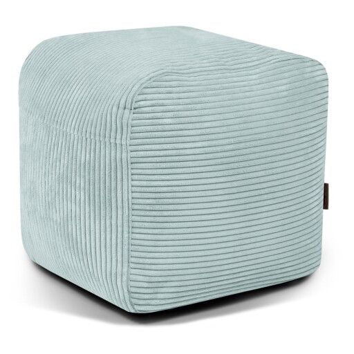 Fotoliu bean bag verde mentă cu tapițerie din catifea reiată Plus 50 Lounge – SLOWDOWN