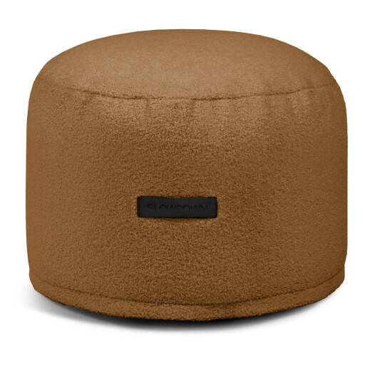 Fotoliu bean bag maro cu tapițerie din țesătură bouclé Mini – SLOWDOWN
