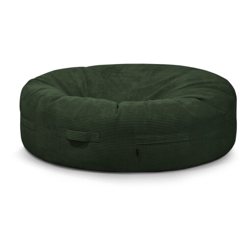 Fotoliu bean bag verde cu tapițerie din catifea reiată Roll 190 – SLOWDOWN