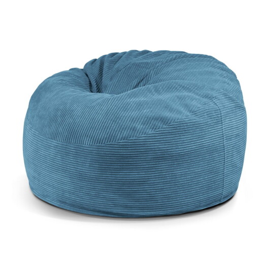 Fotoliu bean bag albastru cu tapițerie din catifea reiată Om 110 – SLOWDOWN