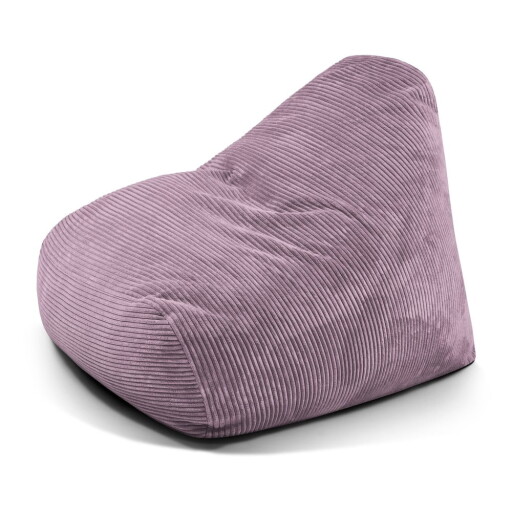 Fotoliu bean bag mov cu tapițerie din catifea reiată Snug 100 – SLOWDOWN