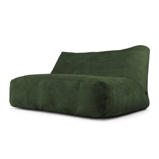 Fotoliu bean bag verde cu tapițerie din catifea reiată Sofa Tube 160 – SLOWDOWN