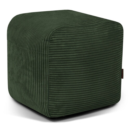 Fotoliu bean bag verde cu tapițerie din catifea reiată Plus 50 Lounge – SLOWDOWN