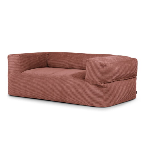 Fotoliu bean bag cărămiziu cu tapițerie din catifea reiată Sofa MooG – SLOWDOWN