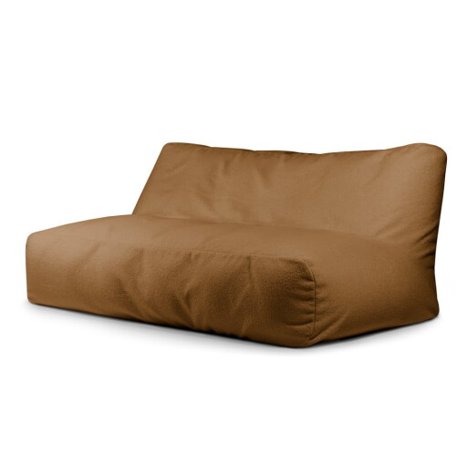 Fotoliu bean bag maro cu tapițerie din țesătură bouclé Sofa Tube 190 – SLOWDOWN
